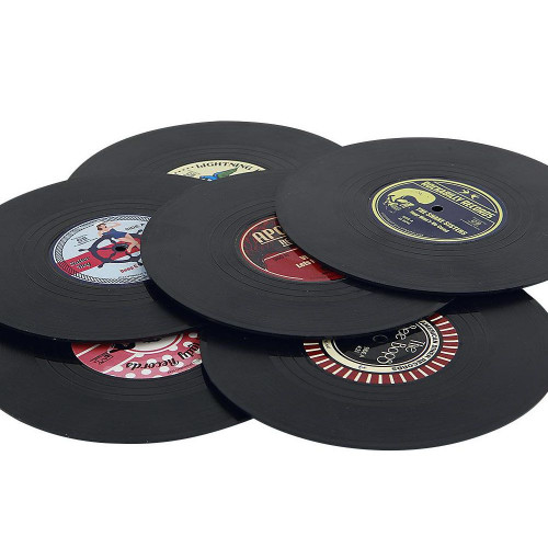 Set de 6 Dessous de verre vinyl Rockabilly