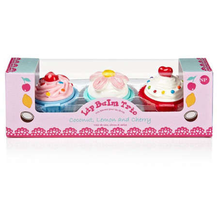 Baume à lèvres trio cupcakes
