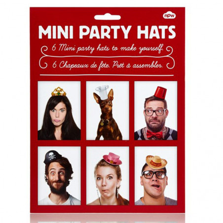 6 mini chapeaux de fêtes