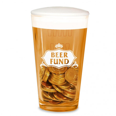 Tirelire verre de bière