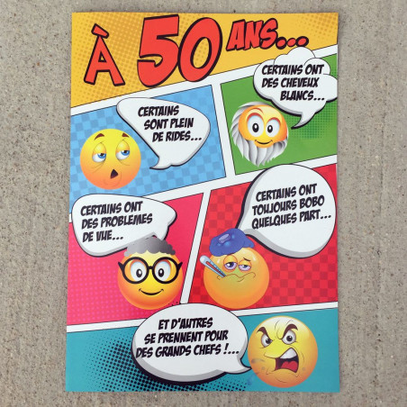Carte GIGA à 50 ans Smiley