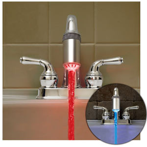 Robinet lumineux, la lumière liquide