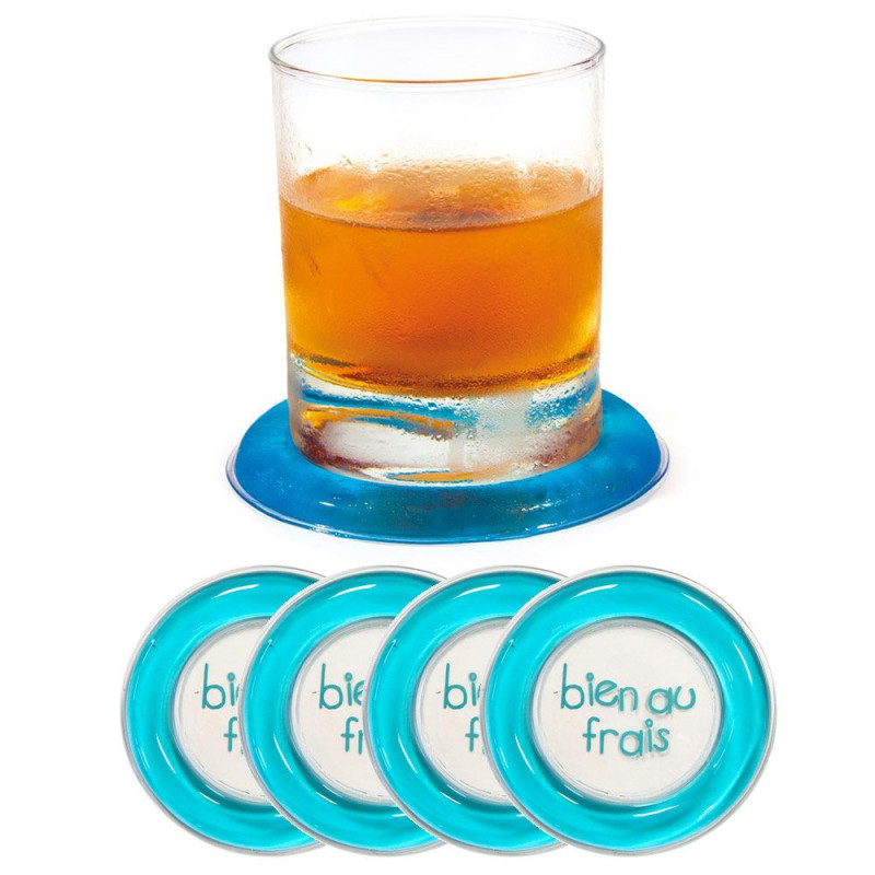 4 Dessous de verre gel refroidissant