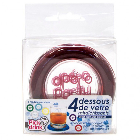 4 Dessous de verre gel refroidissant