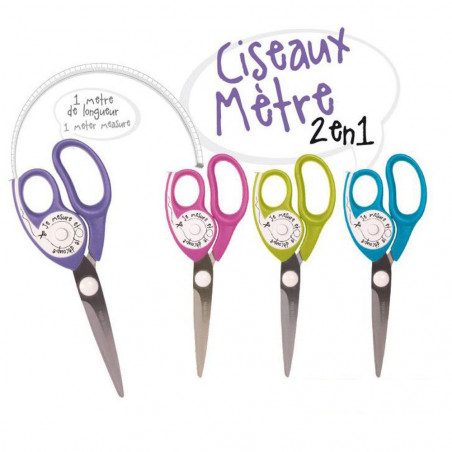 Ciseaux mètre ruban 2 en 1