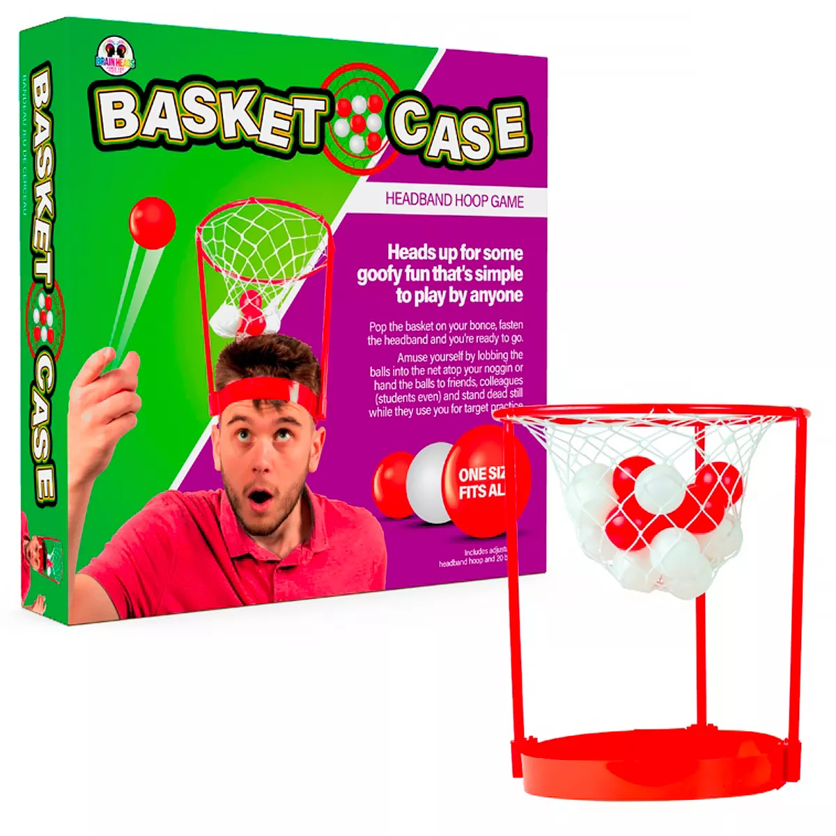 NOVELTY PLACE – Set De Basket à Bandeau – 2 Paniers Ajustables 16-19 Cm, 20 Balles (rouges Et Blanches) – Jeu D'intérieur/extérieur – Cadeau 3 Mois Garantie